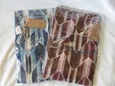 2 Canyon Sky Aztec Scarves Southwestern Theme 1 Blue, 1 Red New