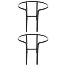 2Pcs Black Metal Cup Holders for Shopping Cart Beverage Organizer Side Mount