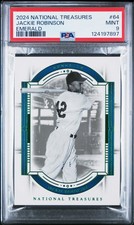 2024 Panini National Treasures Jackie Robinson Emerald 8/8 #64 PSA 9