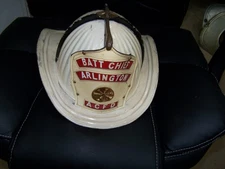 Vintage  Fire Helmet  Cairns Arlington County Virginia  Vol BATT CHIEF