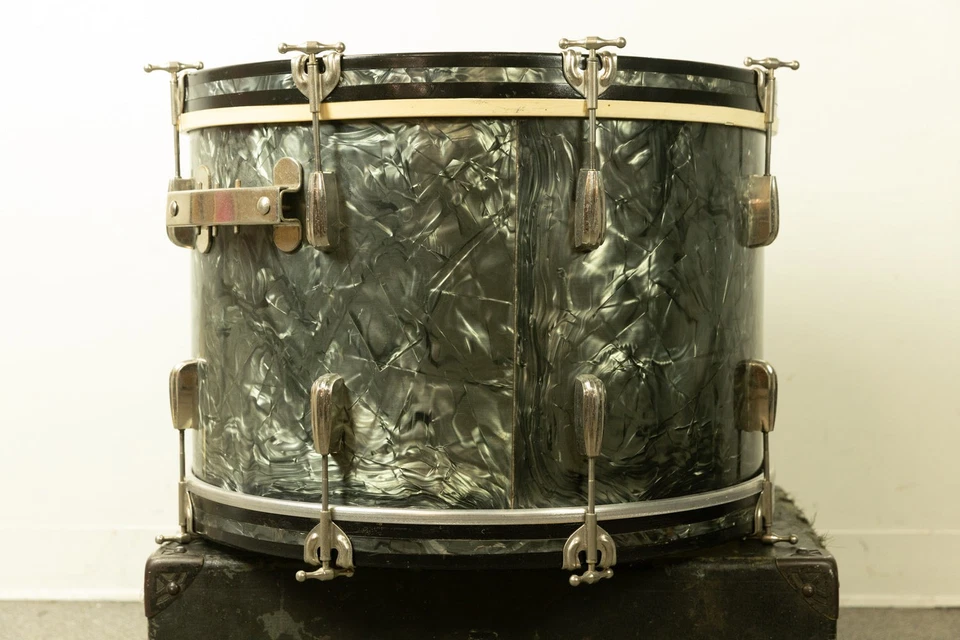 Bajo Slingerland 14x22 Black Diamond Pearl Radio King años 50 Foto 3 de 4