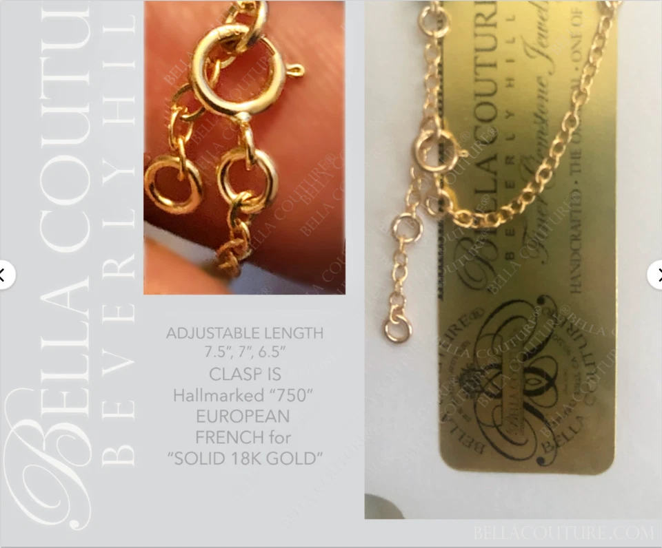 NUEVO BRAZALETE COLGANTE BC® ORO AMARILLO 14K GRANATE NATURAL ART DECO ENCANTO DE COLECCIÓN 585 Foto 4 de 4