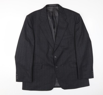 Label Herren Blazer schwarz gestreift, Größe 44S, Regular Fit