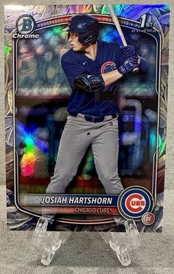 2025 Bowman Draft Josiah Hartshorn 1st Chrome Sunflower Seed Snack Pack Cubs SSP