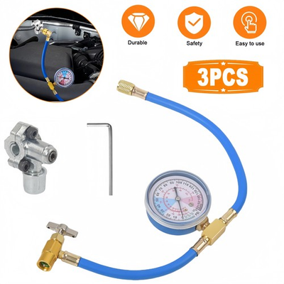 #ad #ad BPV31 Bullet Piercing Tap Valve Kit for Refrigerator AC System w Pressure Gauge $16.89