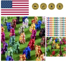 100pcs Mini 3D Printed Animals Tiny Animals Plastics Figures Miniature Little...