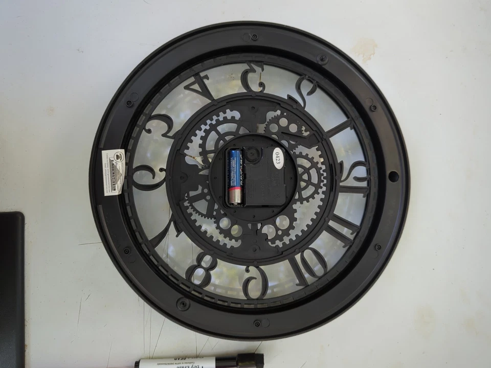 "Reloj de pared Steampunk Sterling Noble engranaje móvil batería de 11,5"" de diámetro" Foto 4 de 4