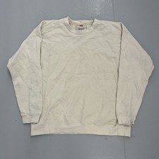 Vintage 90s Levi's White Blank Cotton Sweatshirt 1990s