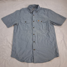 Carhartt Men's Short-Sleeve Button-Down Work Shirt Medium Relaxed Fit