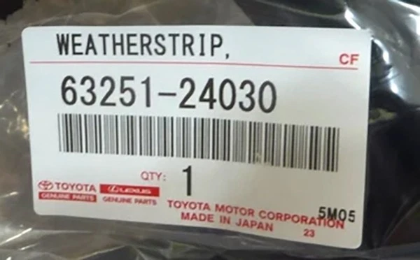 Impermeable genuino Toyota Lexus SC430, techo desmontable, delantero 63251-24030 Foto 2 de 3