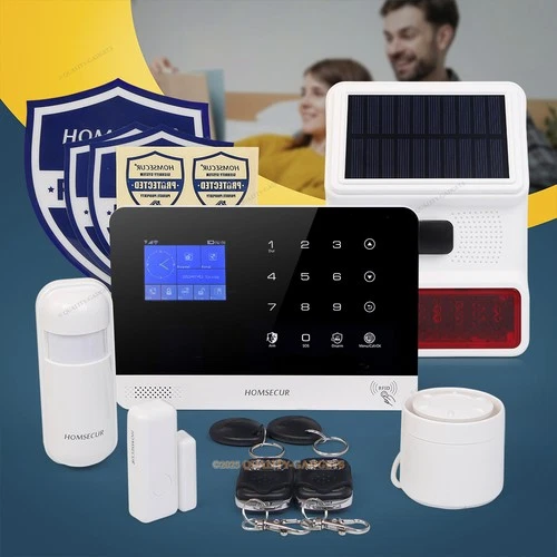 HOMSECUR Wireless WIFI 4G GSM RFID LCD Home Security Alarm System