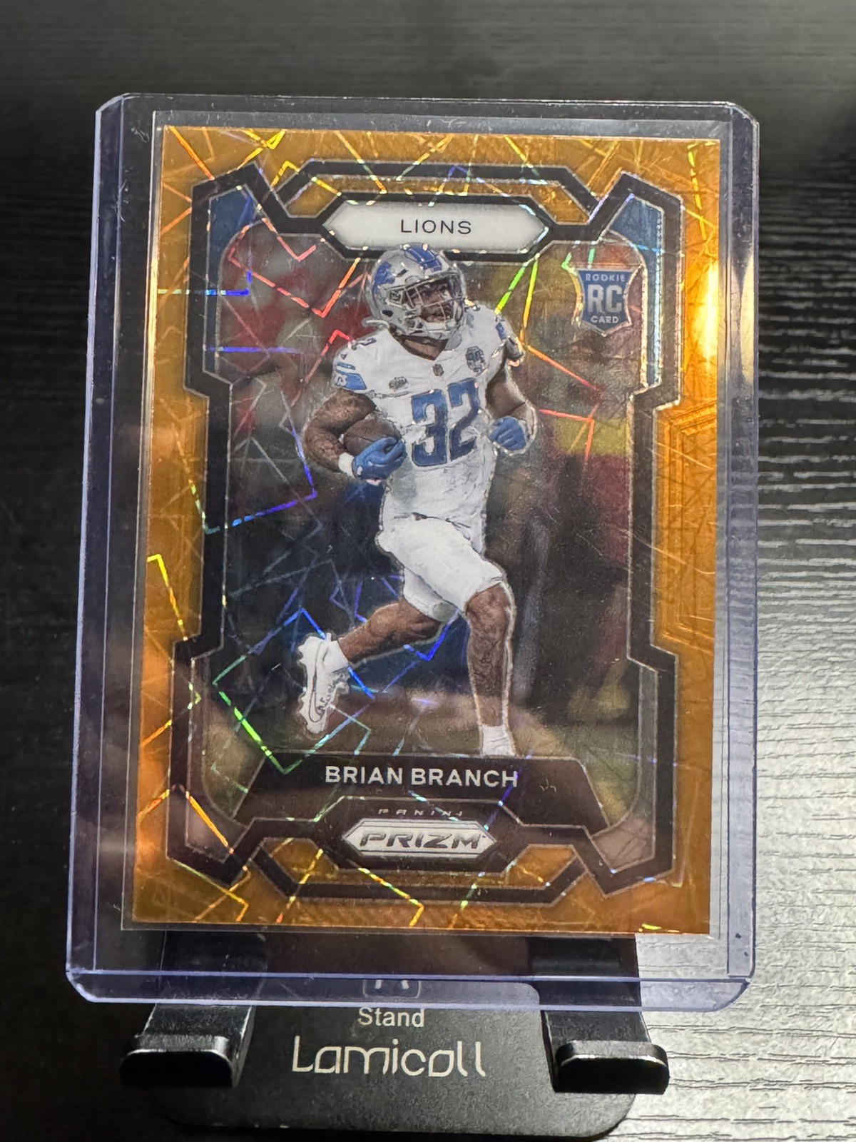 Brian Branch RC Orange Lasers 2023 Panini Prizm Football #328 Lions