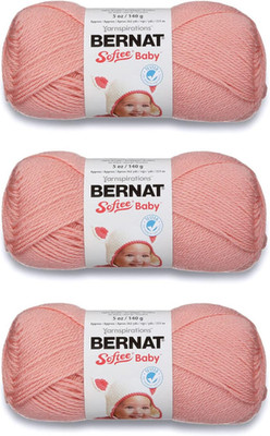 Softee Baby Soft Peach Yarn - 3 Pack of 141G/5Oz - Acrylic - 3 DK (Light) - 362