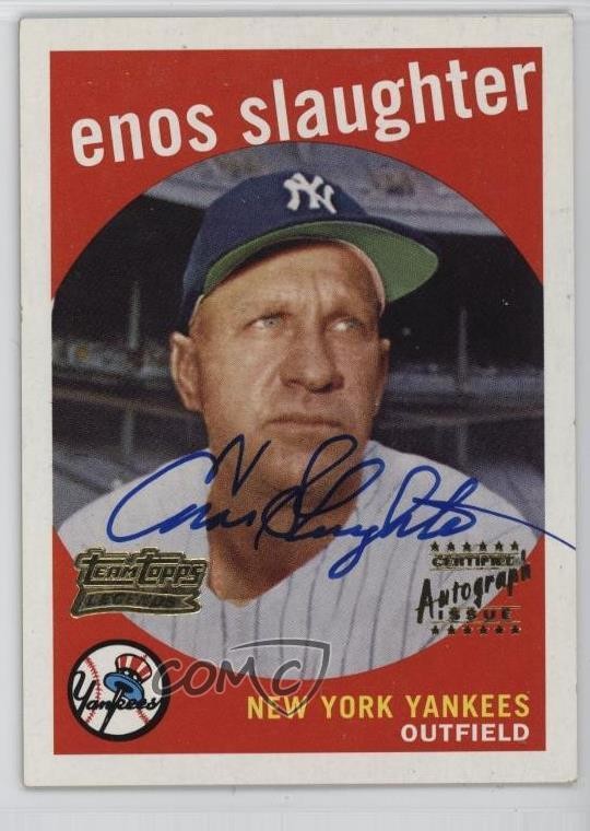 2001 Topps Team Topps Legends Enos Slaughter #TT36F Auto HOF v0v