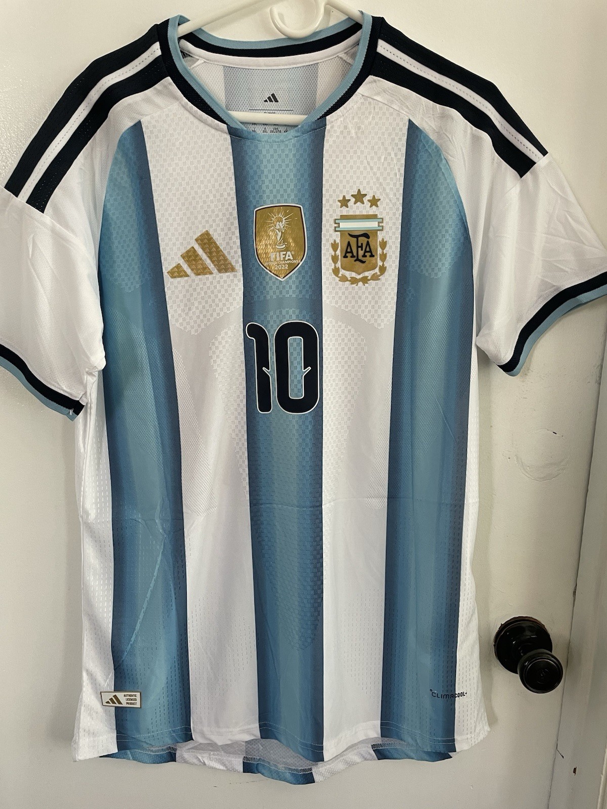 adidas Argentina Lionel Messi #10 Soccer kids Jersey Climacool FIFA 2022
