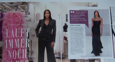 Naomi Campbell 59 pc German Clippings Full Pages Cover ADs