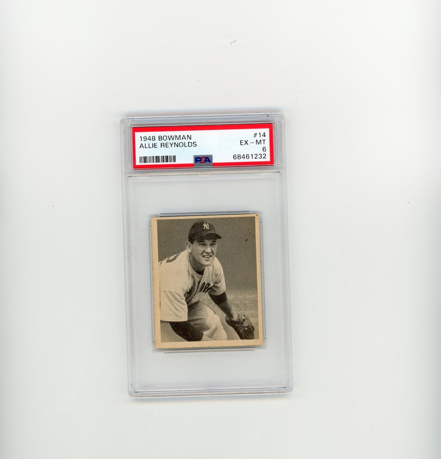 1948 Bowman Baseball PSA 6 #14 Allie Reynolds Sharp Card Newly Graded