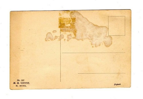 Postal vintage para damas sentadas en tronco - Imagen 2 de 2