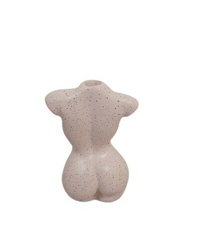 Blulu Miniature Flower Vase Pink Speckled Womens Naked Torso New - Picture 5 of 7
