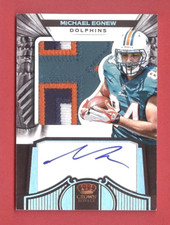 2012 CROWN ROYALE Michael Egnew SP SILHOUETTE AUTO/PATCH RC CARD #271 #d 053/149