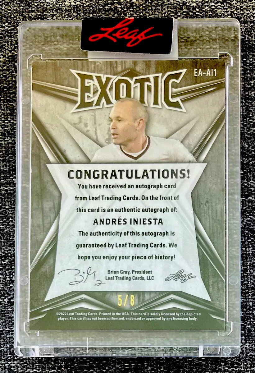 🇪🇸Andres Iniesta Signed/Auto 2022 Leaf Exotic Card EA-AI1