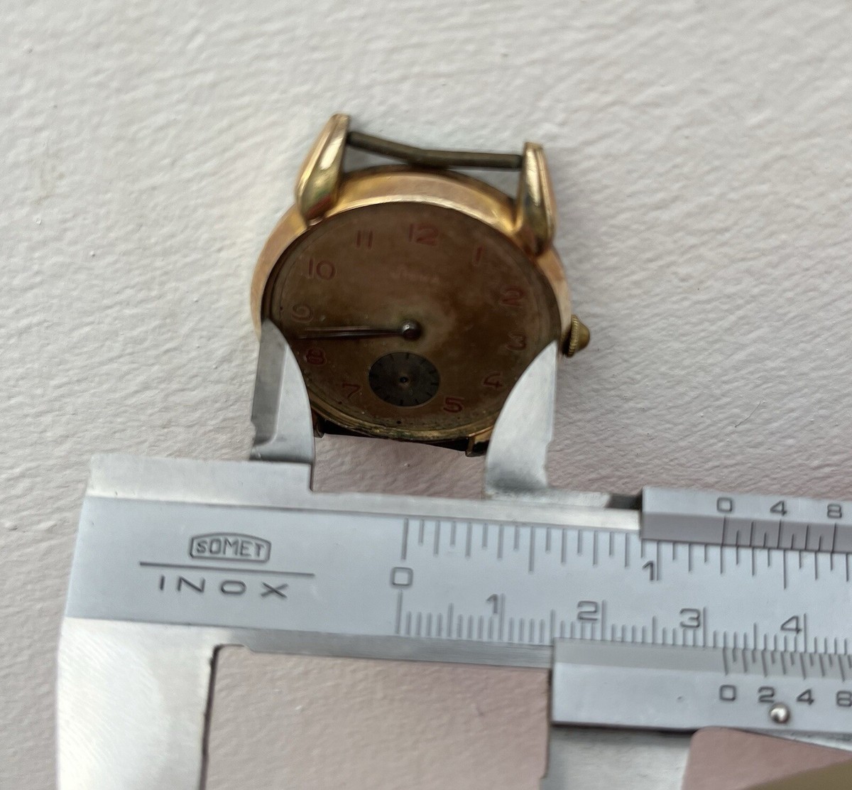 20 Mikron Alpina Taschenuhr Walz Gold Double Alpina Taschenuhr