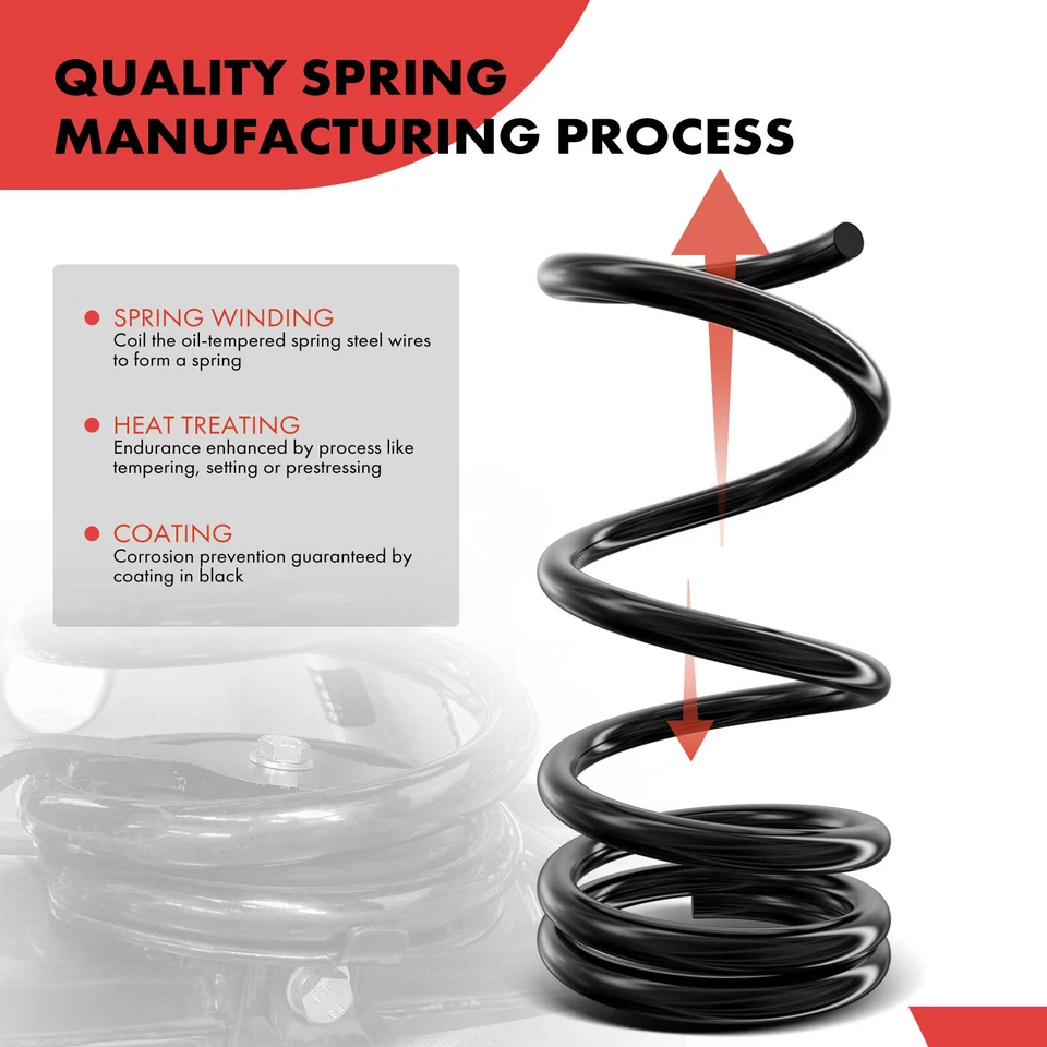 2pcs Front Left & Right Coil Springs for Mercedes-Benz W164 ML320 CDI 2007 2008 - Image 2 of 4