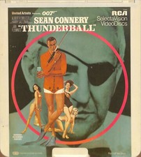 Thunderball Parts 1 2 1965 Vintage CED Videodisc TESTED WORKING