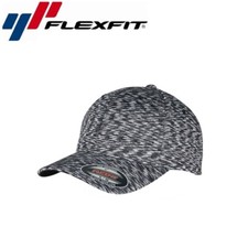 Flexfit Stripes Melange Baseball Cap S/M Dunkel Melange Grau