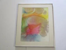 RAYFIELD  Modernist colorful  ABSTRACT EXPRESSIONISM Painting VINTAGE SPALSH 