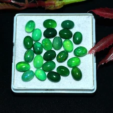 25 Pcs Natural Ethiopian Opal Flashy Oval Cabochon 7mm*5mm Loose Gemstones Lot