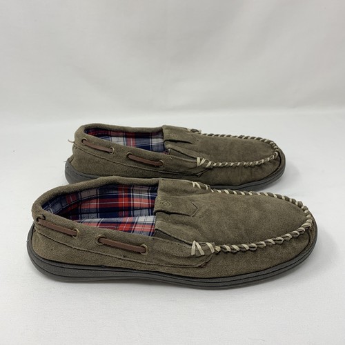 Clarks - Men's 10 Brown Suede Slip-on Slippers - Picture 6 of 9