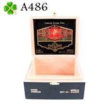 The Devil's Hand Dark Corojo Boolit Empty Wood Cigar Box 6.5" x 5.75" x 3" A486