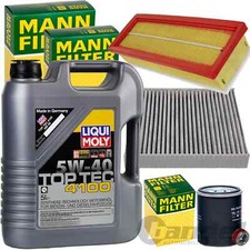 MANN FILTER FILTERSET+LIQUI MOLY 5W40 ÖL für LANCIA YPSILON FIAT 500 PANDA 169