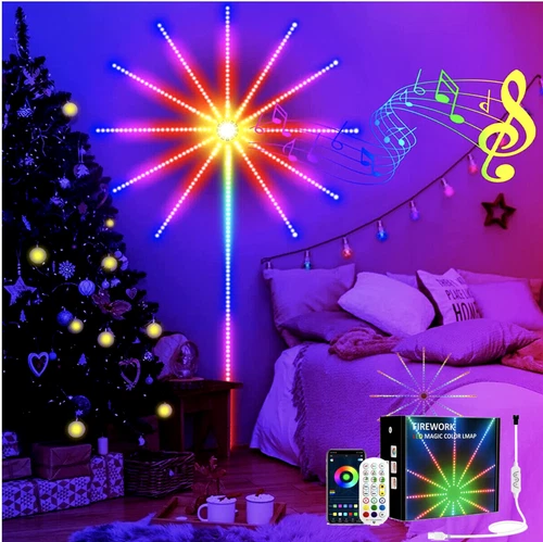 Smart Firework LED Lights RGB Colorful LED Lights for Bedroom USB Firework Light - Bild 3 von 18