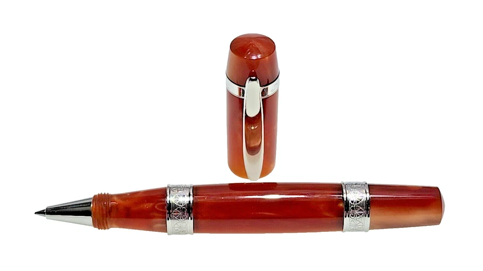 Ancora Perla Brown Pealescent Rollerball Pen and Box (no papers) - VERY RARE! - Image 2 of 4