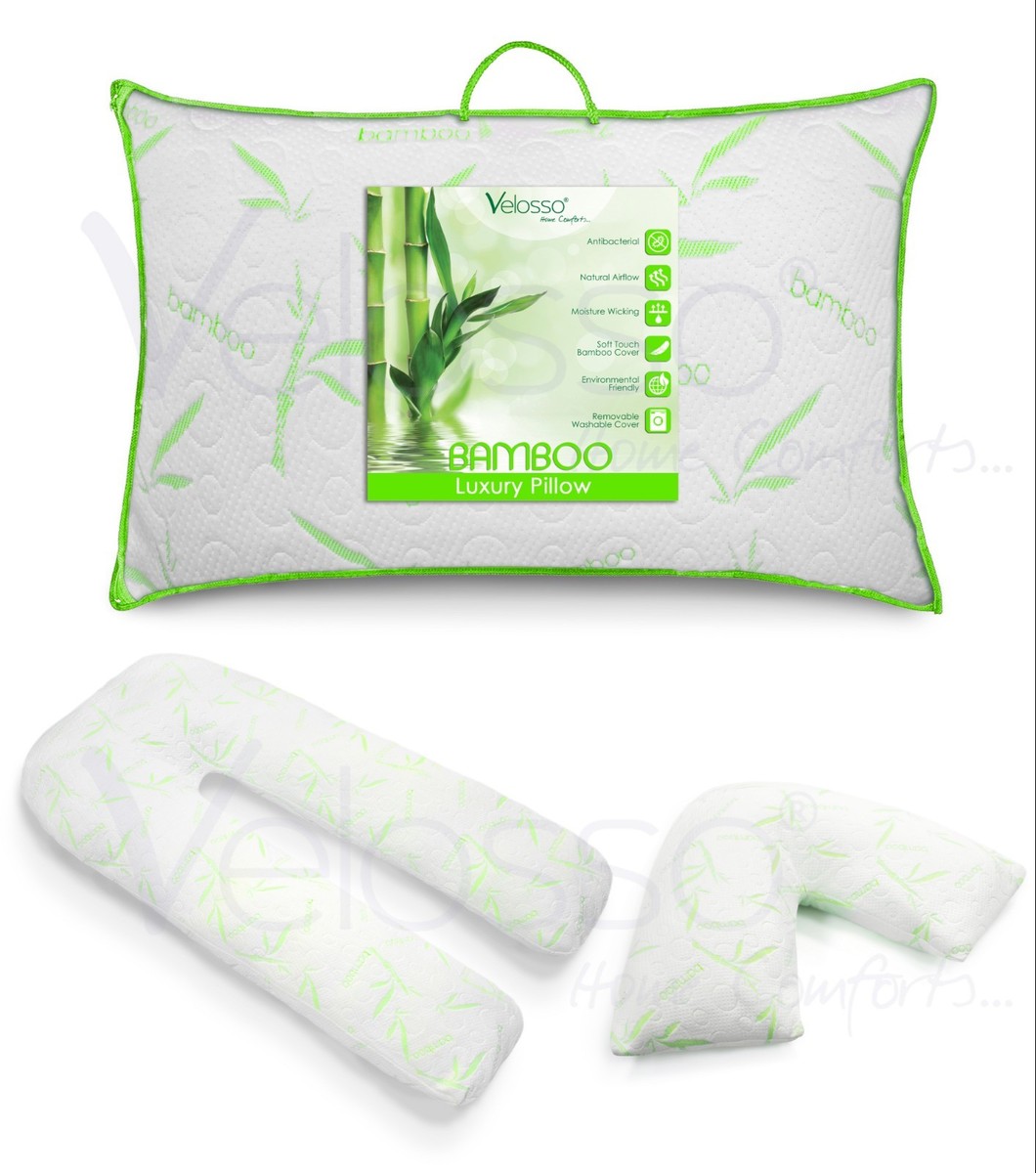 Memory Foam Bamboo Aloe Vera Pillow V Pillows Large Pregnancy