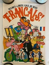 Francais Vintage Poster Original Pro Arts 1978 French France Cartoon Characters