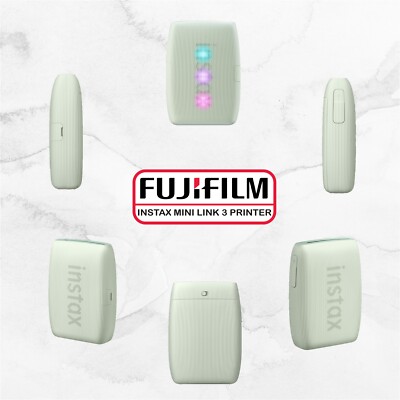FUJIFILM INSTAX MINI LINK 3 Smartphone Printer (Sage Green) Bundle