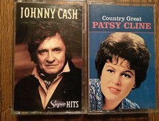 "PATSY CLINE COUNTRY GREAT" cassette tape  Johnny Cash Superhits cassette tape