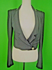 Leifsdottir Chic Black Dramatic Cutout Must Have Tuxedo Jacket 4/6, Nwt $599.00