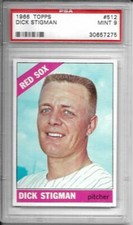 1966	Topps	Dick	Stigman	512	PSA 9		Red Sox		3080
