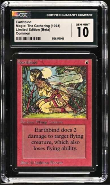 1993 Magic The Gathering EARTHBIND CGC 10 Limited Edition Beta T128
