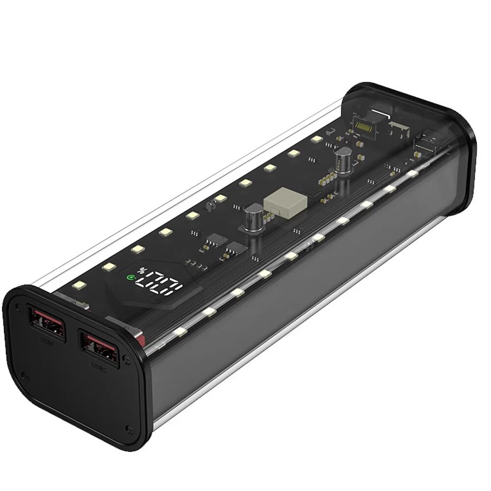 21700 DIY Power Bank Case Kit with Fast Charging 4 Slots No Batteries Included
