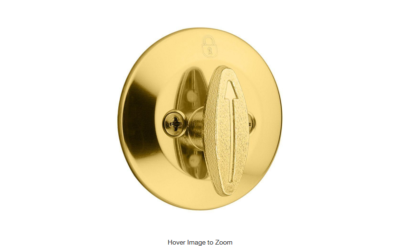 Kwikset Deadbolt Thumb Turn – Multiple Finishes: Polished Brass, Satin Nickel, Bronze