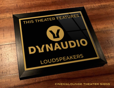 Framed 8'' x 10'' Home Theater / Cinema Sign - Dynaudio