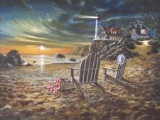 Ceramic Backsplash Tile Mural Beach Scene Seaside Ocean - Seaside Rendevous