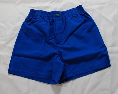 Willow Boy's Elastic Waist Solid Print Stu Slicker Shorts JK5 Royal Size 7