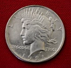 1921 Silver Peace Dollar High Relief XF