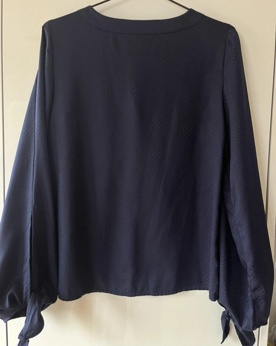 Vero Moda - Navy Blue long slved Blouse Sz S 8-10 New